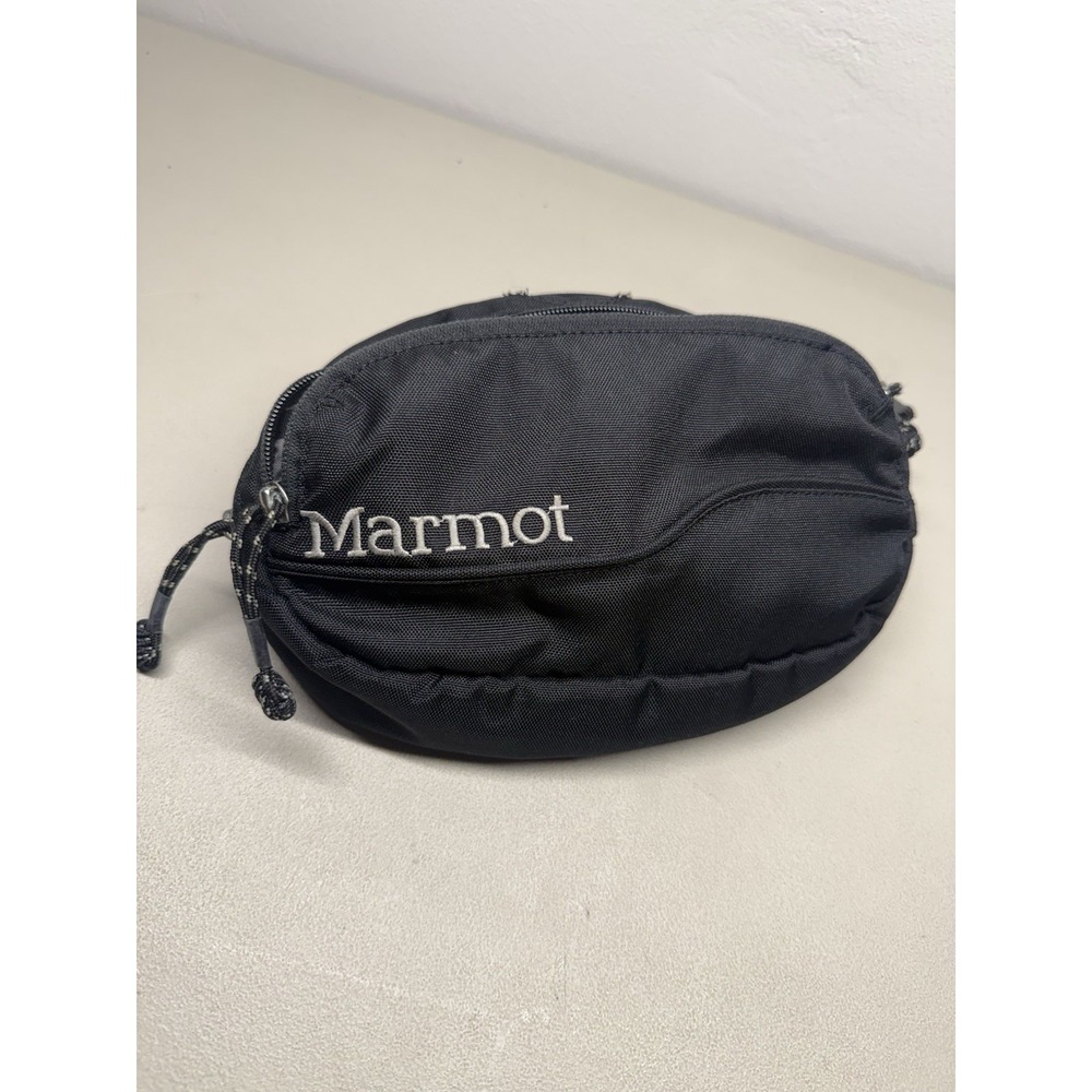 Marmot Kompressor Waist Fanny Pack Multi Pocket 2 Zip Bag Lumbar Black Hiking